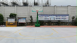鹤山市龙口镇湴蓼村委会埋地篮球架完美收工